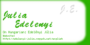 julia edelenyi business card
