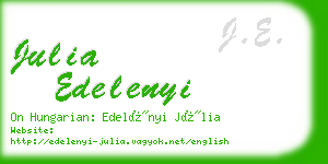 julia edelenyi business card